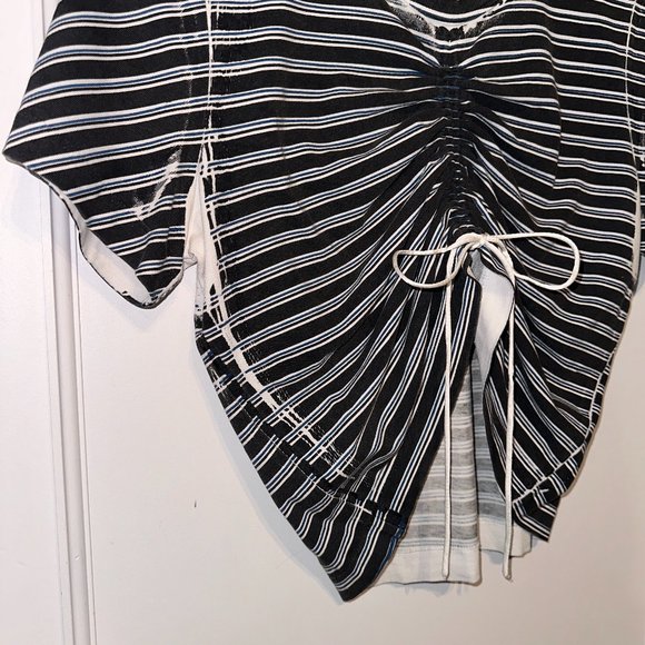 T by Alexander Wang Striped Cinch-Front Tee - Picture 6 of 8